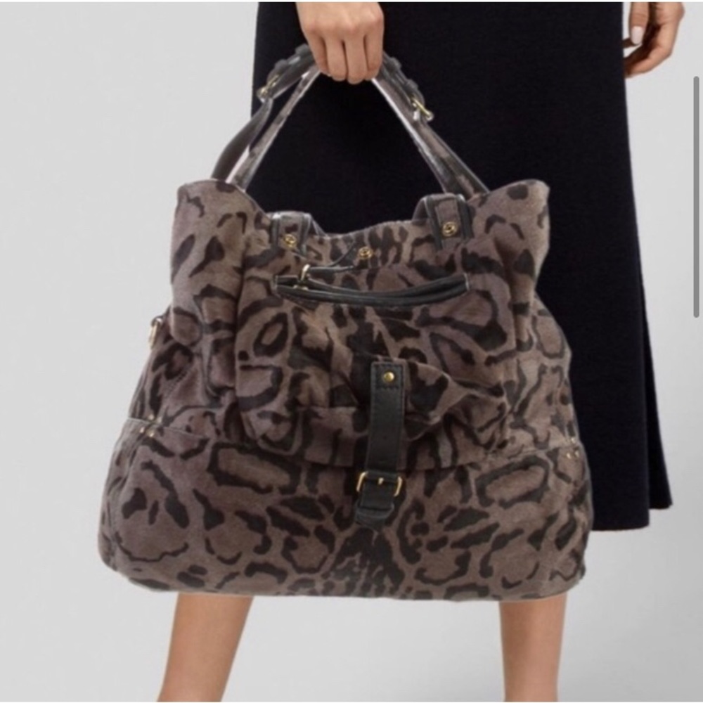 Jerome Dreyfuss Billy Leopard Duffle Hobo Bag
